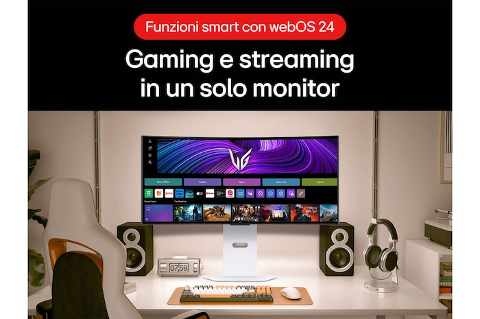 Gaming e streaming in un solo monitor Monitor Gaming 34GX90SA-W
